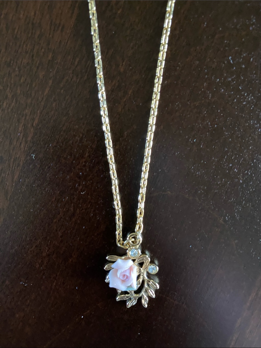 1928 Pink Rose Pendant